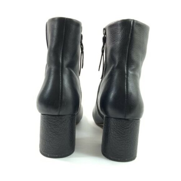 Splendid Pebbled Leather Ankle Block Heel Bootie Black 9.5 - Picture 6 of 11
